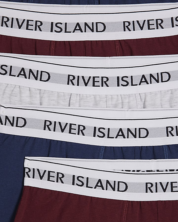 Red Mixed Waistband Pack Of 5 Trunks