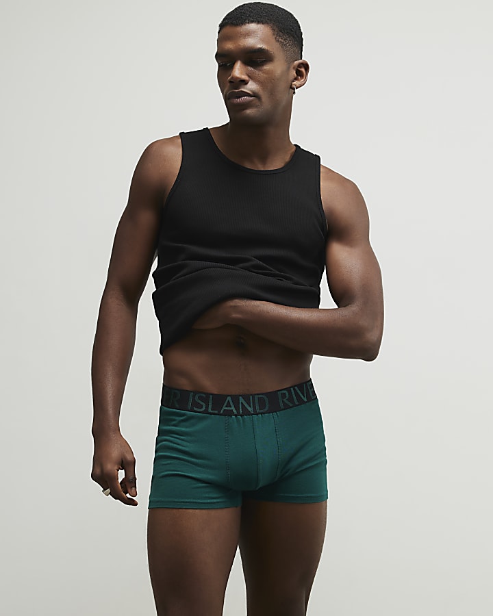 Green Mixed Waistband Pack Of 5 Trunks
