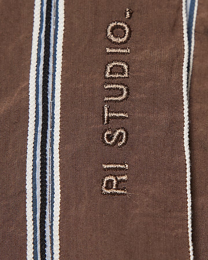Brown RI Studio Stripe Shirt