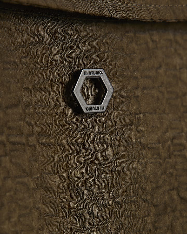 Khaki RI Studio Crinkle Shirt