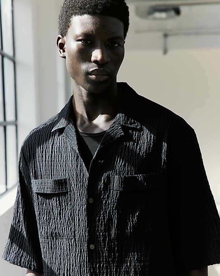 Black RI Studio Crinkle Shirt