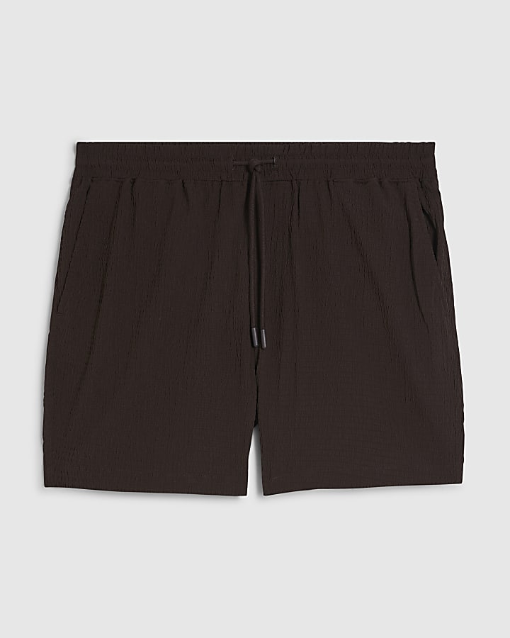 Brown Regular Fit Pull On Shorts