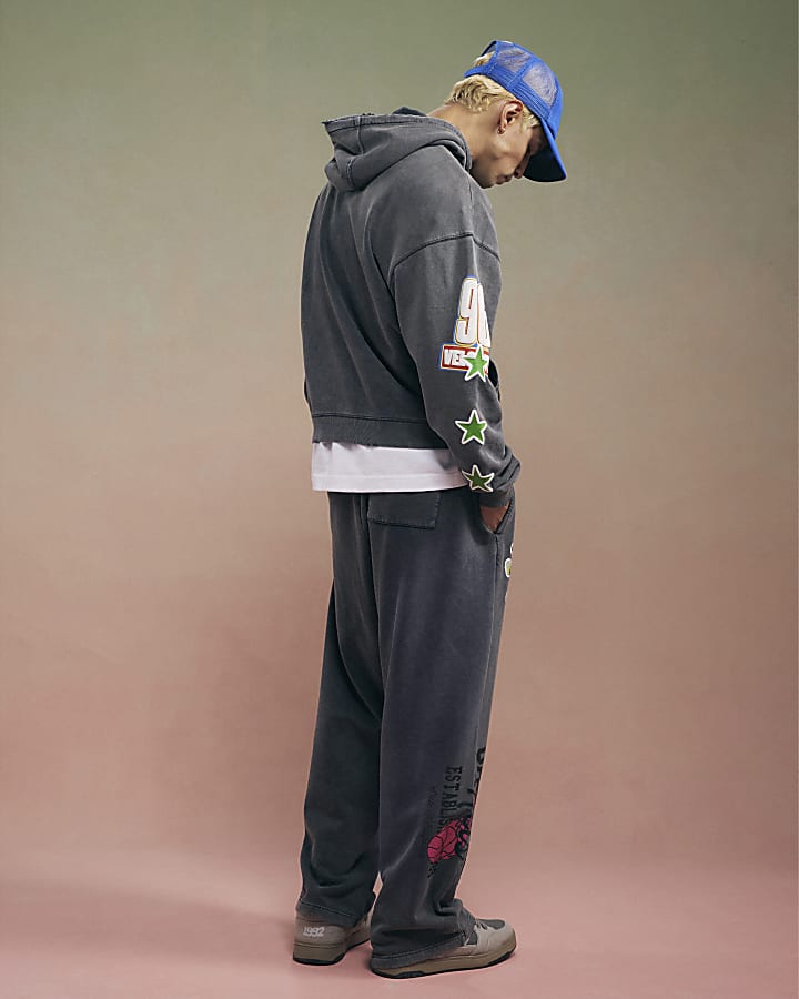 Black Year Zero Badged Joggers