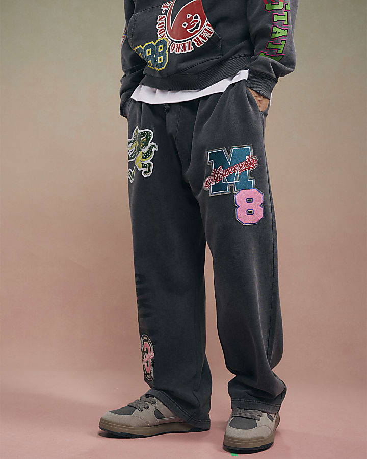 Black Year Zero Badged Joggers