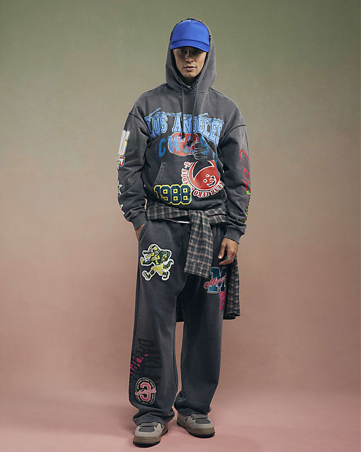 Black Year Zero Badged Joggers