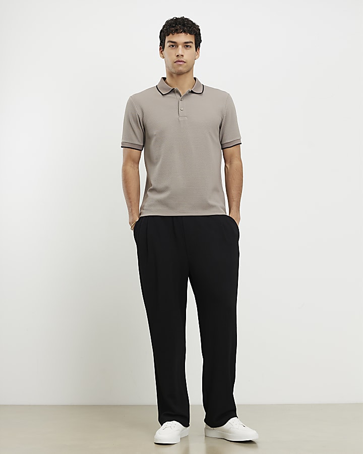 Beige Slim Fit Polo Shirt