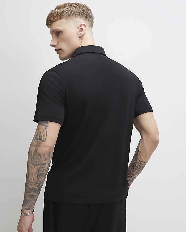 Black Slim Fit Polo Shirt