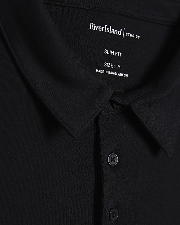 Black Slim Fit Polo Shirt
