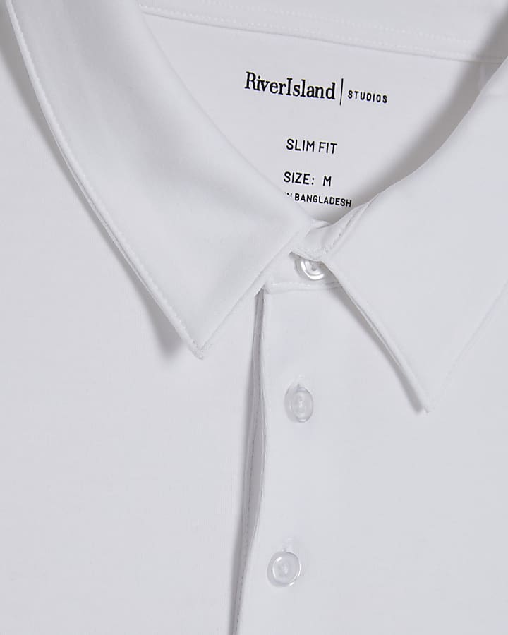 White Slim Fit Polo Shirt