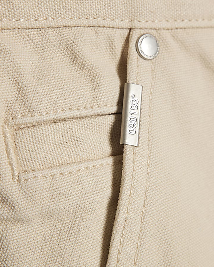 Beige Loose Fit Trousers