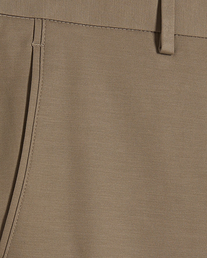 Beige Slim Fit Chino Trousers