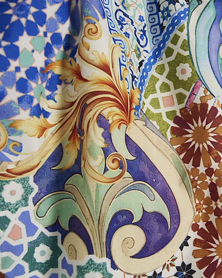 Blue Mosaic Swim Shorts