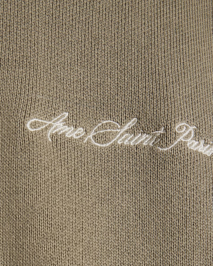 Green Regular Fit Knitted Bomber Jacket