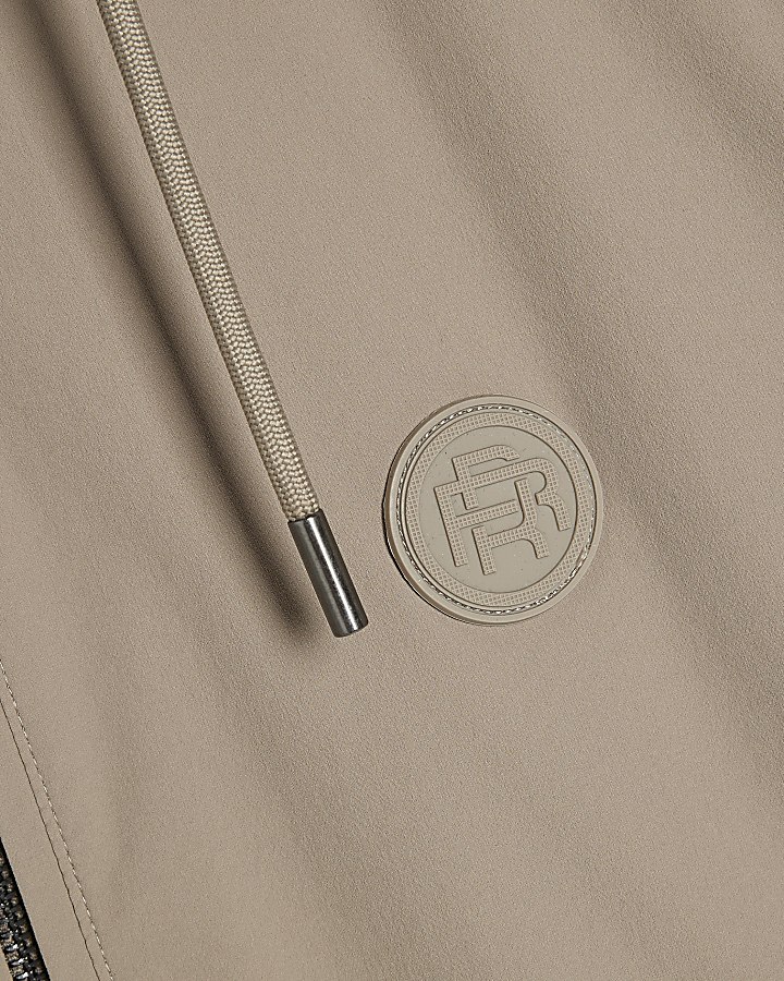 Beige Hooded Jacket