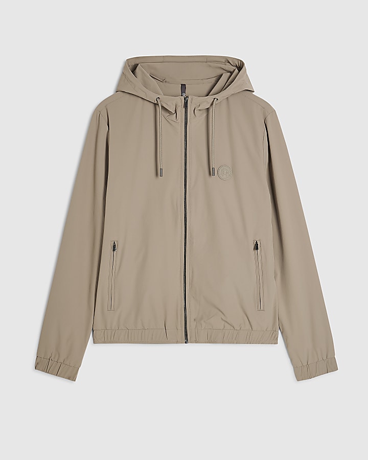 Beige Hooded Jacket