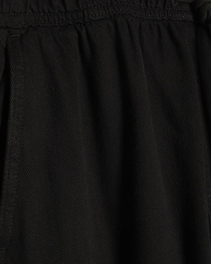 Black Slim Fit Cargo Trousers