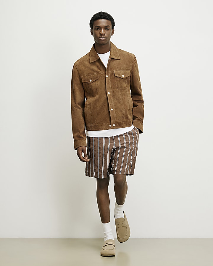 Brown RI Studio Suede Western Jacket