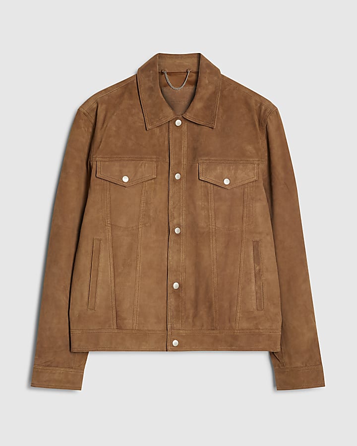 Brown RI Studio Suede Western Jacket