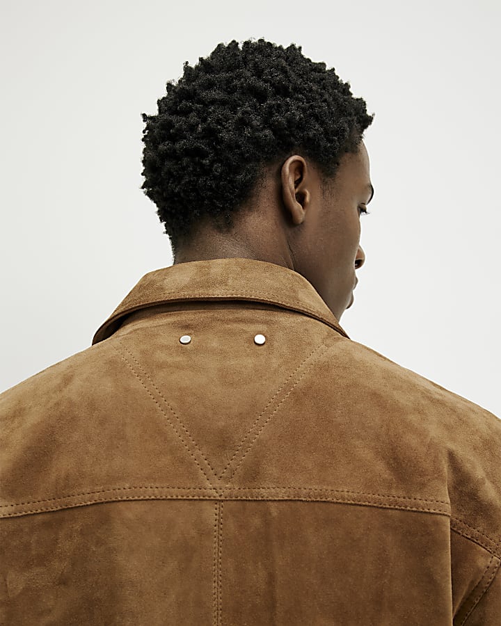 Brown RI Studio Suede Western Jacket