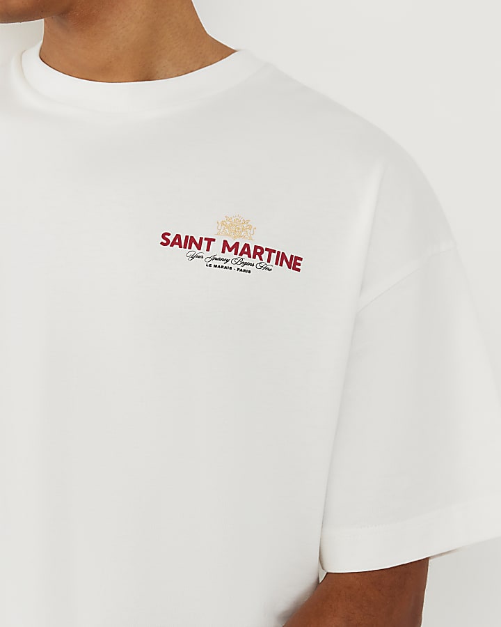 White Oversized Fit Saint Martine T-Shirt