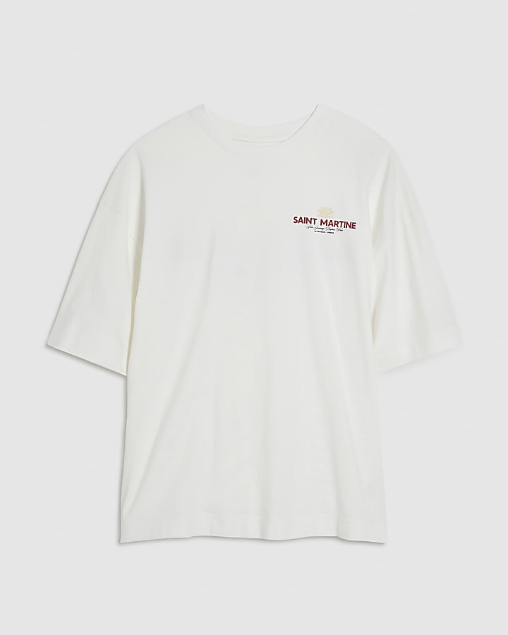 White Oversized Fit Saint Martine T-Shirt