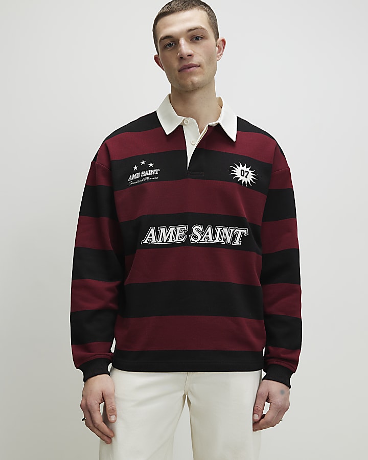 Red Striped Rugby Shirt