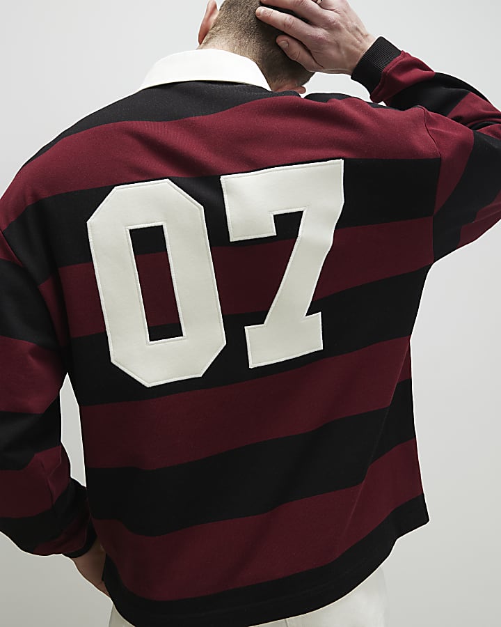 Red Striped Rugby Shirt