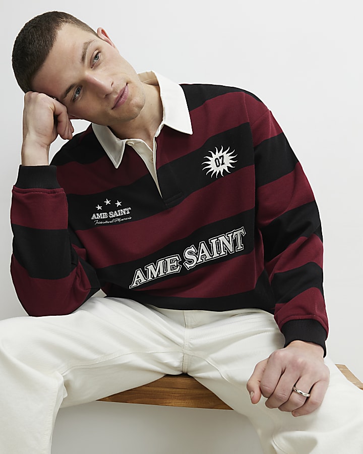 Red Striped Rugby Shirt