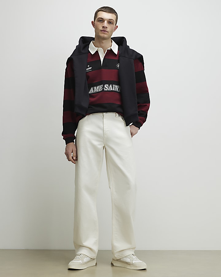 Red Striped Rugby Shirt