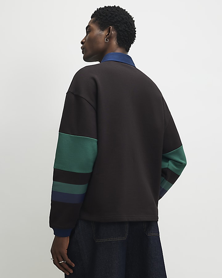 Brown Oversized Fit Stripe Prolific Shirt