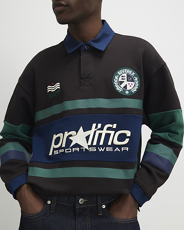 Brown Oversized Fit Stripe Prolific Shirt