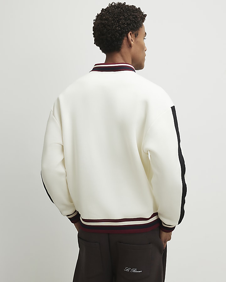 Cream Oversized Fit Legacy Rugby Top