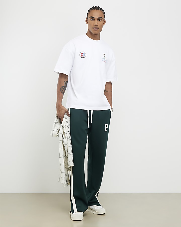 White Oversized Fit Chicago Pinup T-Shirt