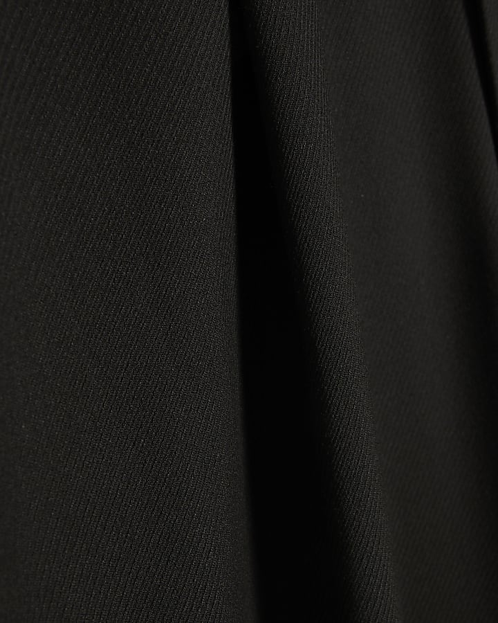 Black RI Studio Wide Leg Pleat Trousers