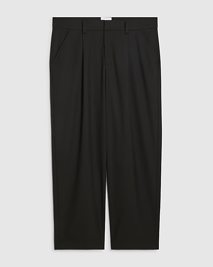 Black RI Studio Wide Leg Pleat Trousers