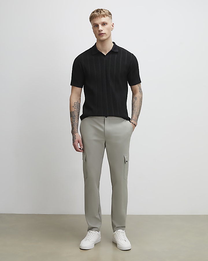 Green Skinny Fit Cargo Trousers