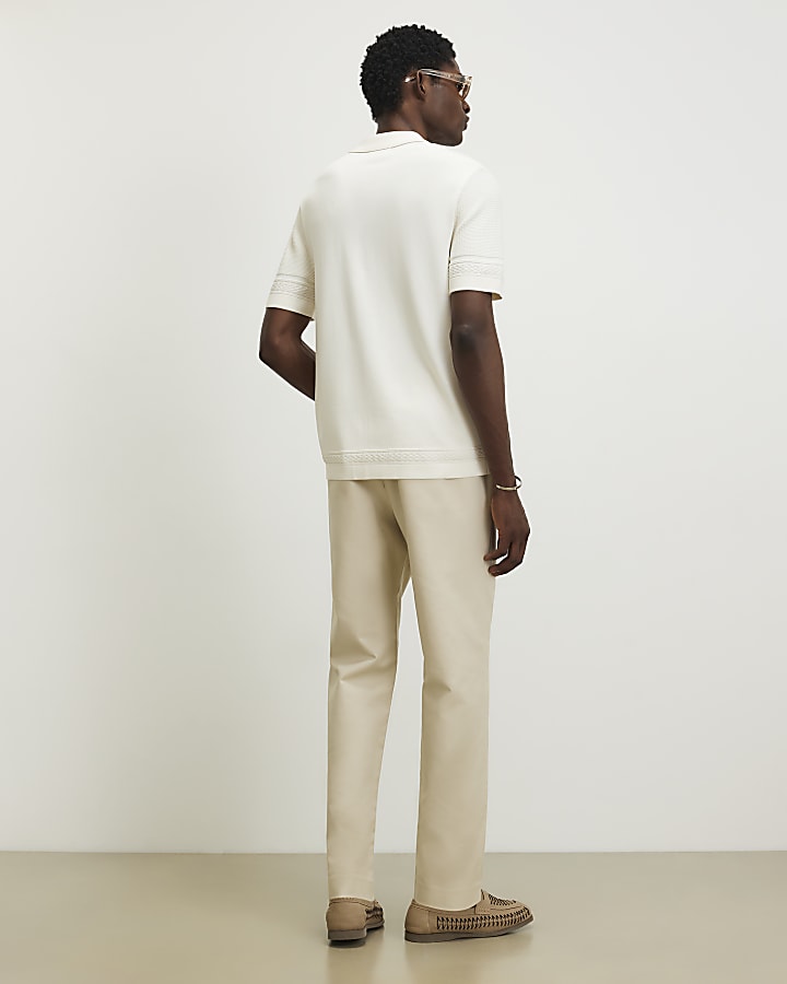 Beige Regular Fit Chinos