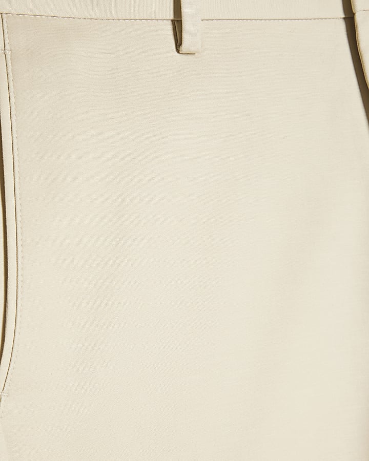 Beige Regular Fit 5 Pocket Chino Trousers