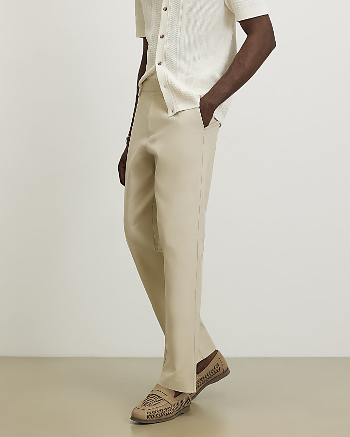 Beige Regular Fit Chinos