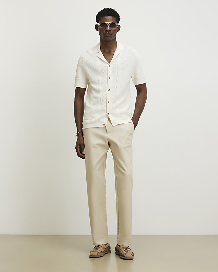 Beige Regular Fit Chinos