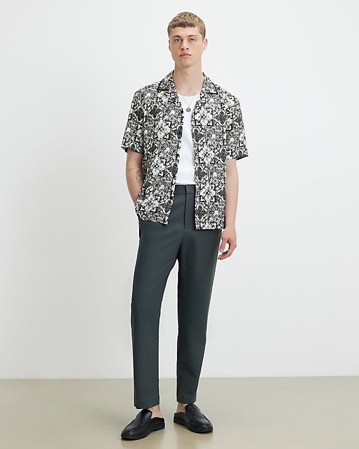 Khaki Slim Fit Chino Trousers