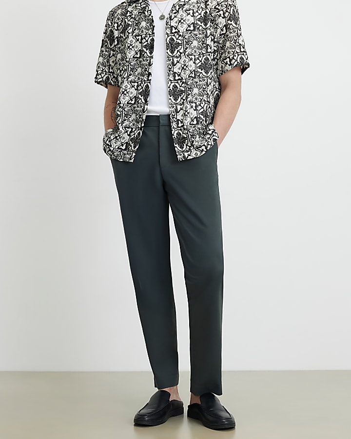 Khaki Slim Fit Chino Trousers
