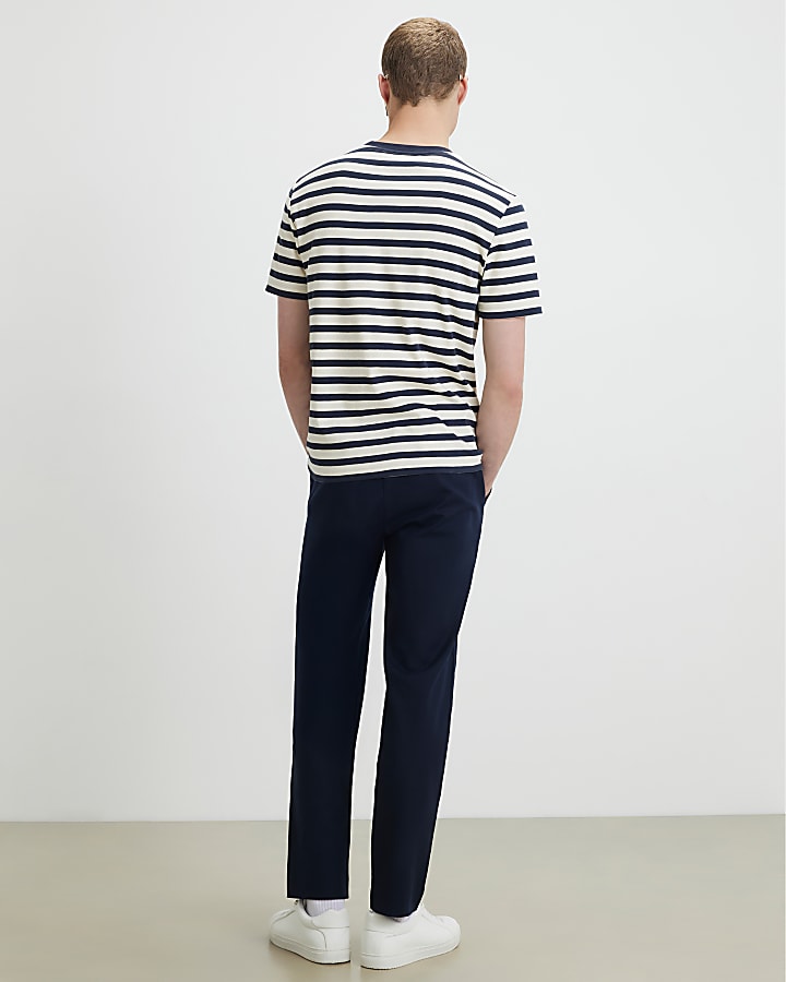 Navy Slim Fit Chino Trousers
