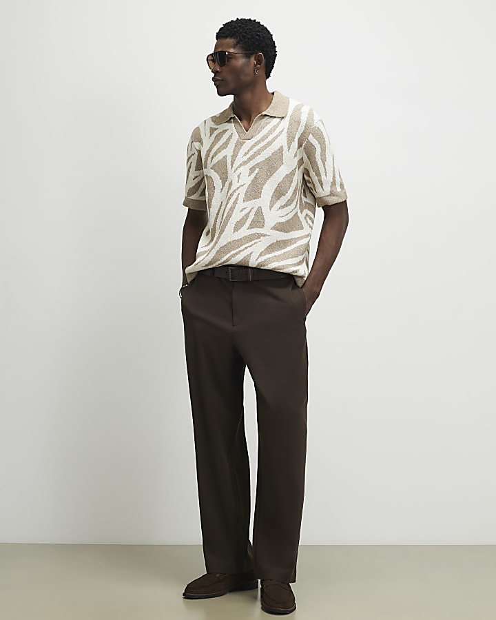 Brown Loose Fit Trousers
