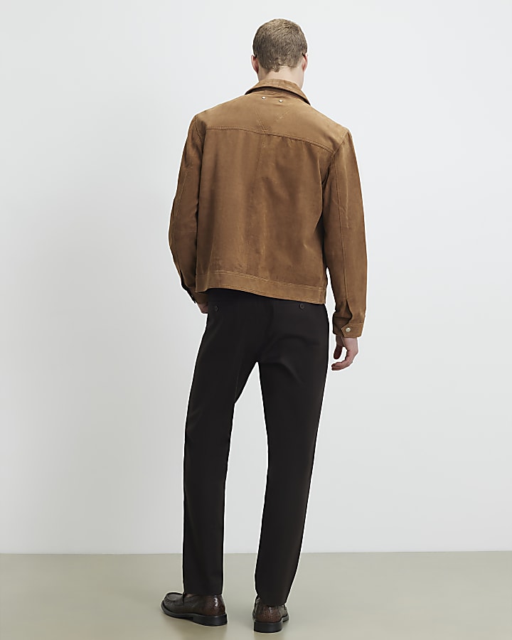 Brown Slim Fit Chino Trousers