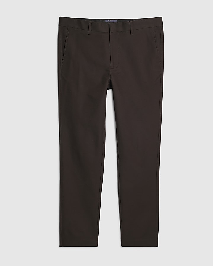 Brown Slim Fit Chino Trousers