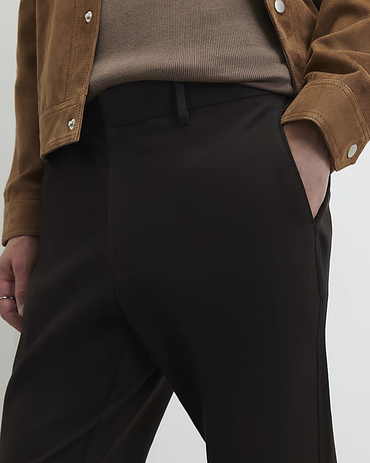 Brown Slim Fit Chino Trousers