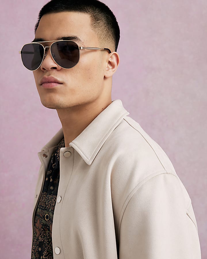 Cream Suede Overshirt