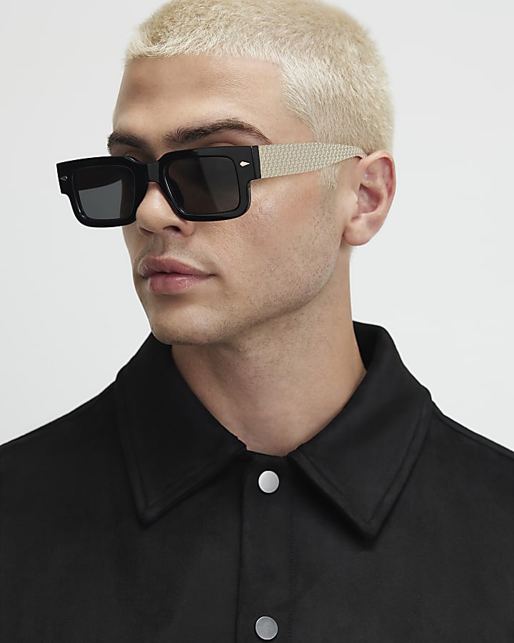 Black Slim Fit Faux Suedette Overshirt