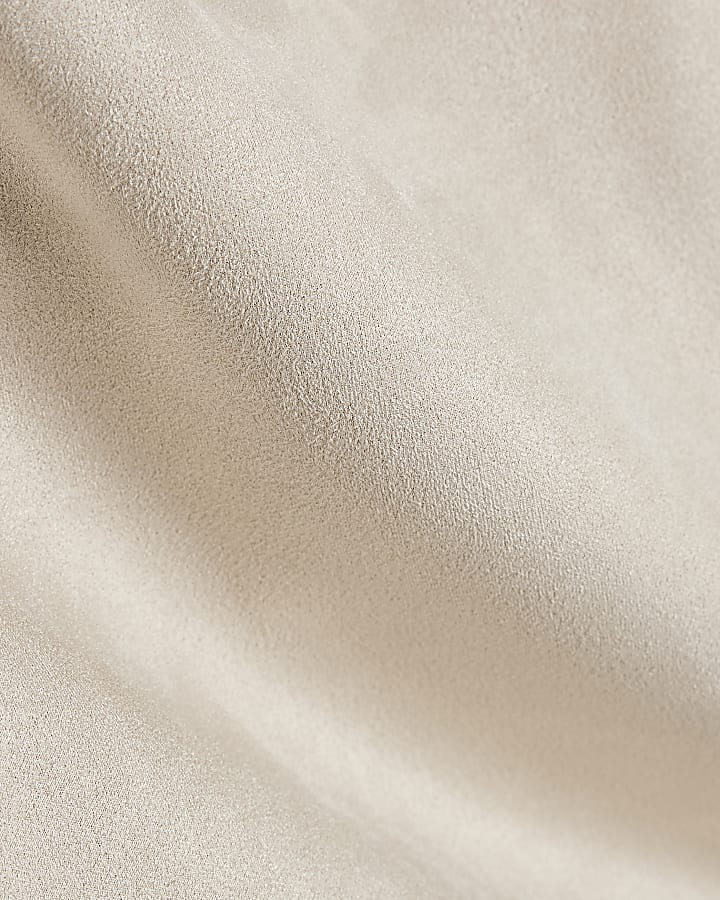 Beige Faux Suede Shorts